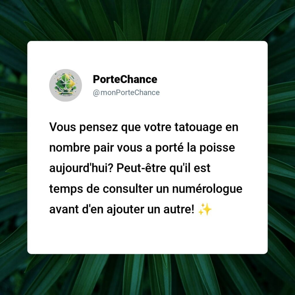 Est-ce un signe de malchance d'avoir un tatouage à nombre pair ? Décryptage du mythe !