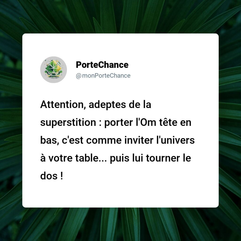 Il porte malheur de porter le symbole Om à l'envers – Exploration des croyances culturelles