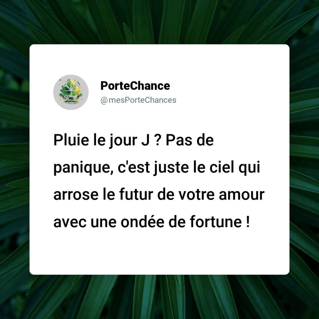 Pluie le jour de votre mariage : Chance ou superstition ? Démêlons le vrai du faux !