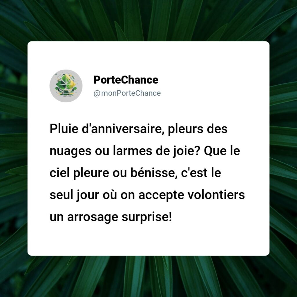 La pluie à votre anniversaire porte-t-elle malheur ? Démystifions les idées reçues !